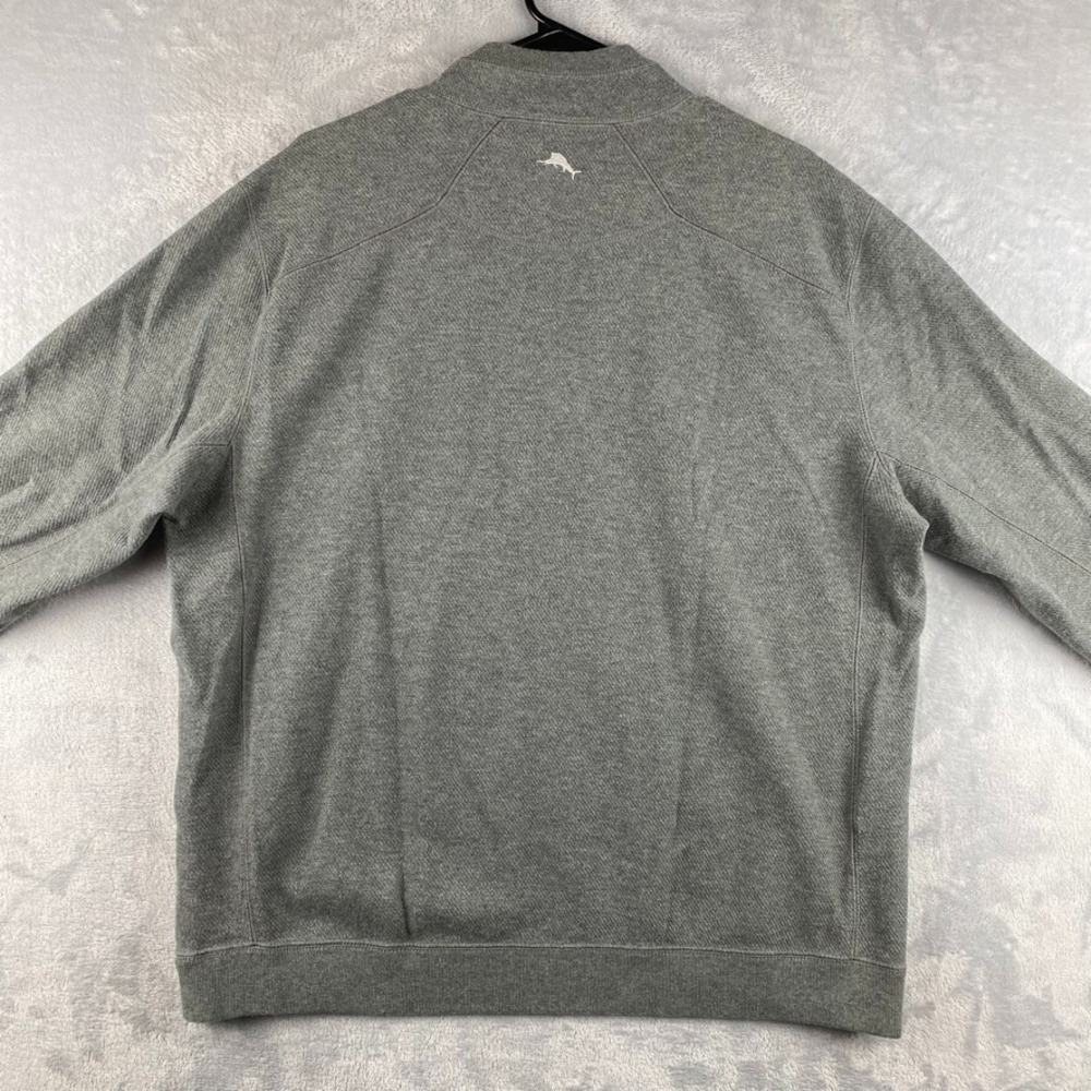 Tommy Bahama 1/4 Zip Pullover Men XL Gray Flipside Sweatshirt Reversible Sweater - Picture 5 of 8